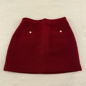 Club Monaco Rich Red Mini Skirt